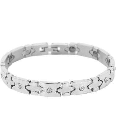 Shop Stylish Titanium Steel Magnetic Therapy Bracelet for Pain Relief | Unisex Design - Buy Online on GoSupps.com