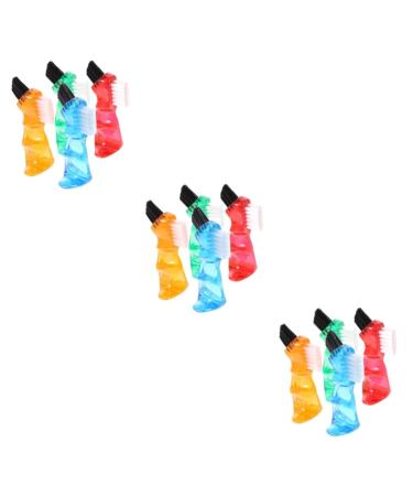 PartyKindom 12 Pcs Toothbrush Cleaning Brush Jewelry Small Plastic 1 Piece (Pack of 1) Assorted Colors X 3 Pieces