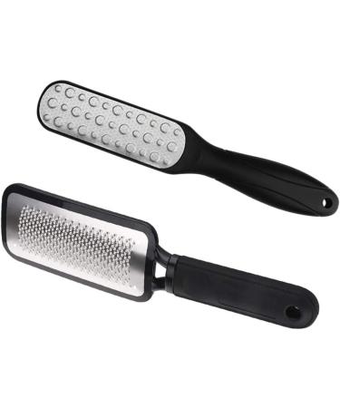 Lurrose Pedicure Foot File - 2 Piece Stainless Steel Foot Scrubber for Hard Skin Removal on Wet & Dry Feet - Perfect for Smooth Feet - Buy Online on GoSupps.com
