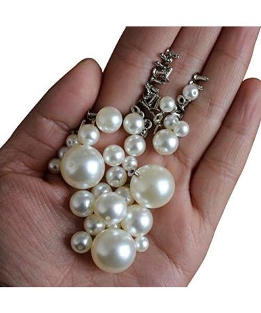 AKOAK 100 Set 6.0mm Pearl Rivet Half Hole Studs for DIY Accessories - Perfect for Hats, Shoes, Clothes, Bags, Skirts, and Bridal Veils - Buy Online on GoSupps.com