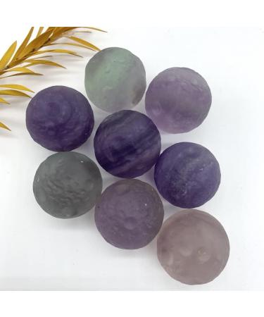 Natural Crystal Rough Gemstones for Decoration Natural Fluorite Purple Meteorites Sphere Ball Quartz Polished Rough Stones Specimen Home Decoration Natural Crystals Aura Crystal - Buy Online on GoSupps.com