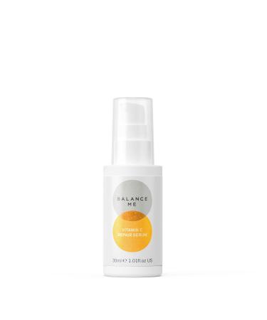 Balance Me Vitamin C Repair Serum With Hyaluronic Acid Reduce Age Spots & Hyperpigmentation Anti-Ageing & HydratingFace Serum 100% Natural Vegan & Cruelty Free MadeinUK 1.01 Fl Oz 1.01 Fl Oz (Pack of 1)