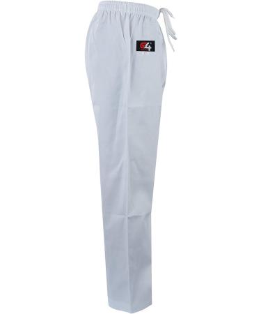 G4 VISION Karate Pants | Martial Arts Trousers for Kids and Adults | Cotton GI for Aikido, Kung Fu | White 4 - Buy Online on GoSupps.com