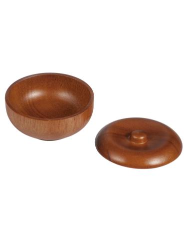 Doitool 1stk bowl for razor cup men shaving soap men suits shave shaving foam shell bubble suit men shaving brush man shaving brush man facial soap with lid wooden brown 9.7x9.7 cm