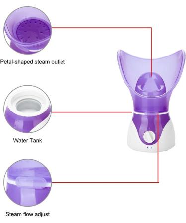 Rechargeable Face Steamer Humidifier Face Steamer for Facial Care Women (US Plug) - Buy Online on GoSupps.com