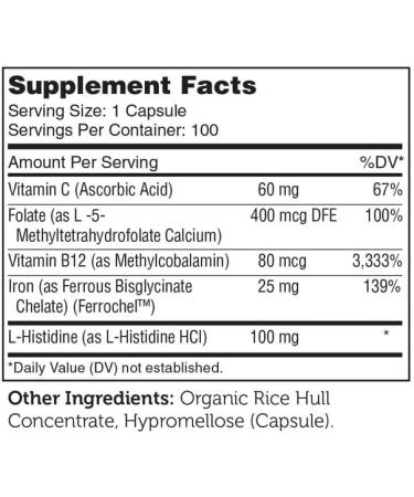 Zahlers Iron Complex: 100 Capsules Blood Building Supplement with Ferrochel - Buy Online on GoSupps.com