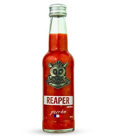 Carolina Reaper chilli puree the strongest chilli pepper in the world Hellicious made in France - extreme sauce