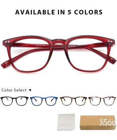 JiSoo Women's Reading Glasses 3.0 - Stylish Designer Readers with Spring Hinge in Red C-red | Comfortable & Trendy 3.0x Eyewear - Buy Online on GoSupps.com