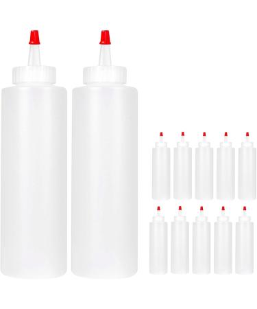 Echwave 12PC Squeeze Squirt Condiment Bottles for Sauces - 16 Ounces - Perfect Containers for Ketchup Barbecue Sauces Syrup - Buy Online on GoSupps.com