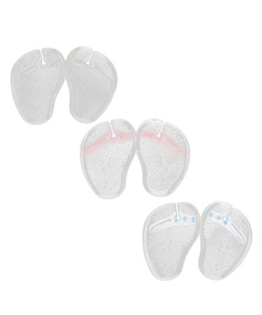 NOLITOY 3 Pairs Gel Slipper Pads Gel Cushion for Sitting Ball of Foot High Heel Insoles Non Slip Cushion Insert Metatarsal Pad Sleeve Gel Sandals Cushion Shoe Insoles Arch of Foot Forefoot