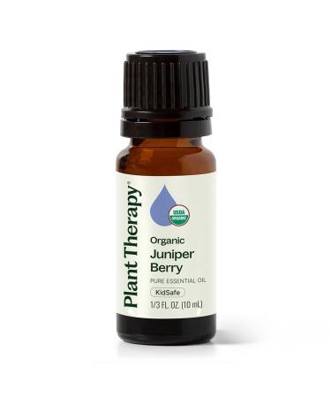 Plant Therapy Organic Juniper Berry Essential Oil 100% Pure Undiluted Natural Aromatherapy Therapeutic Grade 10 mL (1/3 oz)