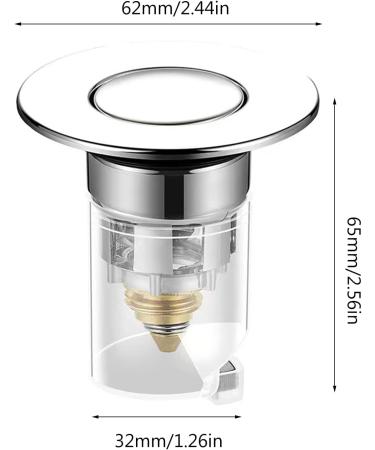 Press Bounce Basin Pop-up Drain Filter Bathroom Shower Sink Filter Plugs Hair Extension Bath Plugs Kitchen Accessories Shower Drain - Buy Online on GoSupps.com