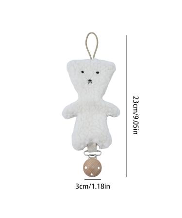 Dyeulget Baby Pacifier Clip - Plush Bear Pacifier Holder & Biting Toy Clip | Travel-Friendly Baby Accessories - Buy Online on GoSupps.com