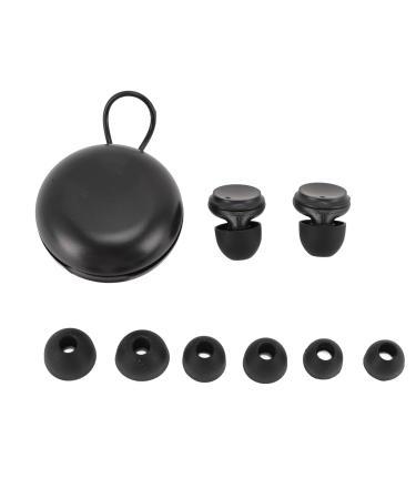 Noise Reducing Earplugs Silicone Earplugs Reusable Ear Plugs Noise Cancelling Ear Plugs Ear Earplugs for Sleep Concerts Work Study Focus (Black)