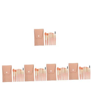 FRCOLOR Makeup Tool 5 Sets Travel Makeup Ladies Suits Cosmetology Kit Supple Makeup Brush Travel Kits for Women Face Makeup Brush Portable Brush Aluminum Tube Soft Makeup Utensils Miss