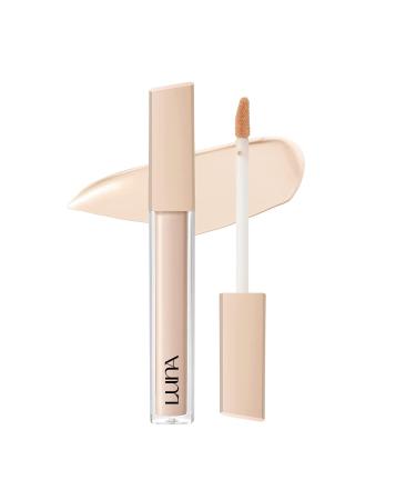 LUNA Long-Lasting Fixing-Fit Tip Concealer  Korean Makeup  Buildable Coverage & Semi-Matte Finish  Under Eye & Dark Circles with High Adherence  02 Beige  0.26 Oz 0.26 Ounce (Pack of 1) Fixing Fit 02 - Beige