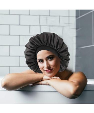Satin Silk Bonnet Sleep Cap Set for Black Women - 3 PCS Extra Large Jumbo Day/Night Hat for Hair Covers, Chemo Caps with Elastic Band - Buy Online on GoSupps.com