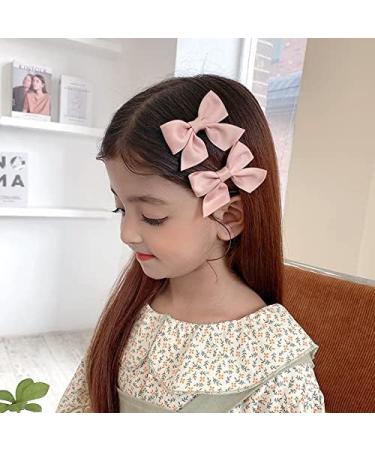 Girls Pink Bow Hair Clips - Set of 2 Cute Barrettes for Little Girls | Hair Accessories - Buy Online on GoSupps.com