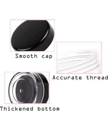 Plastic Jars Round with Black Lids 40 Pieces Mini 10g/10ml Portable Empty Clear Container for Lotion Cream Ointments Travel Make Up Storage Eye shadow Rhinestone Samples - Buy Online on GoSupps.com