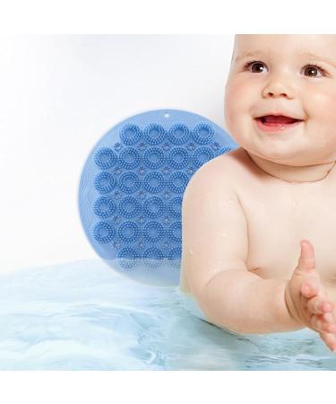 Shower Foot Rubber Matte 2 Pack - Anti-Slip Back Cleaning Brush for Wall Suction | Improve Blood Circulation (Blue L) - Buy Online on GoSupps.com