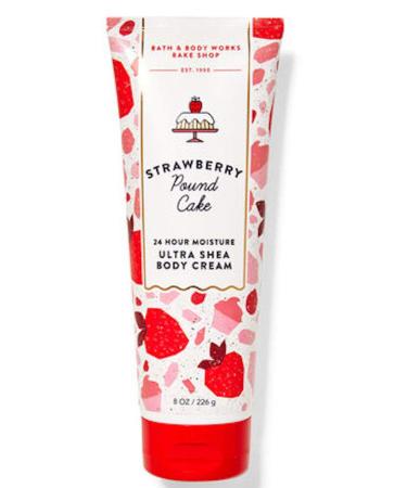 Bath and Body Works Body Care - 24 Hour Moisture Ultra Shea Body Cream - 8 oz - Strawberry Pound Cake
