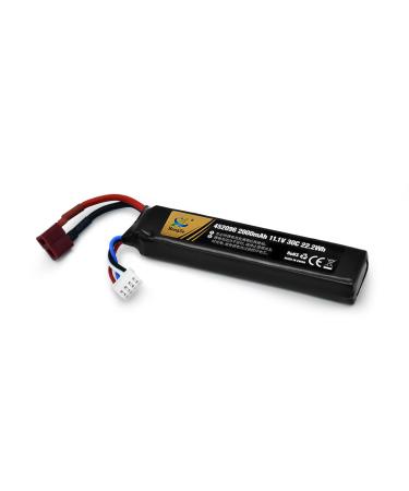 11.1V LiPo Airsoft Battery with Deans Connector 2000mAh 30C Rechargeable Stick Batteries for Airsoft Guns Airsoft Rifle