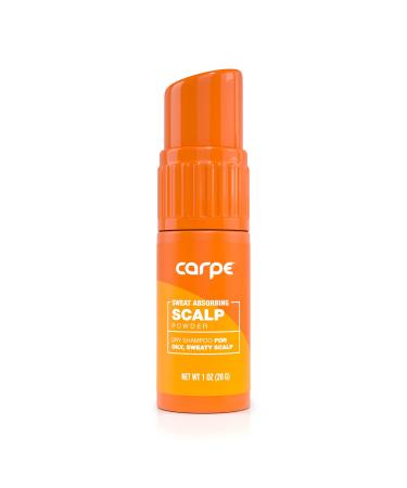 Carpe Sweat Absorbing Scalp Powder - A Residue Free  Non Aerosol Dry Shampoo for Women & Men - Oily Hair Treatment - Use Between Washes - Dry Shampoo For Dark Hair and All Other Hair Colors