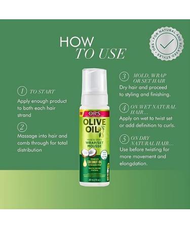 ORS - Olive Oil Mousse (Hold & Shine) Coconut Oil Restorer to fix and give shine 2 units x 207 ml - Promo Pack - Buy Online on GoSupps.com
