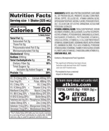 Atkins Gluten Free Keto Protein Shake - 12 Pack of 11 Fl Oz | High Protein Low Carb - Buy Online on GoSupps.com