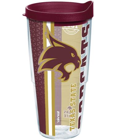 Tervis Made in USA Double Walled Texas State Bobcats Insulated Tumbler Cup Keeps Drinks Cold & Hot, 24oz, College Pride