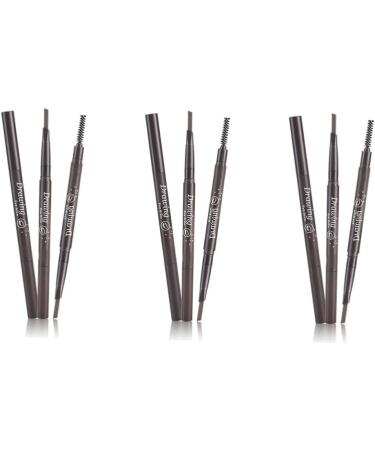 FRCOLOR 3pcs 2 1 Waterproof Brow Pencil Brow Brush Eyebrow Pencil Brush To Rotate Filler Double Head 1 count (Pack of 1) As Shownx3pcs - Buy Online on GoSupps.com