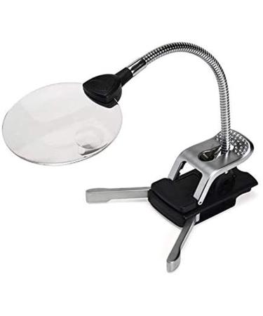 Lightweight Magnifying Glass Led Lamp Desktop 2.5/8X High-Definition Reading Magnifier for Multi-Function Repair Watch Reading Lofty Ambition