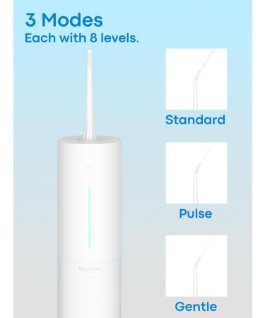 Bigsmile Cordless Water Flosser Powerful Oral Irrigator for Healthy Gums Braces and Bad Breath - Portable & White - Buy Online on GoSupps.com