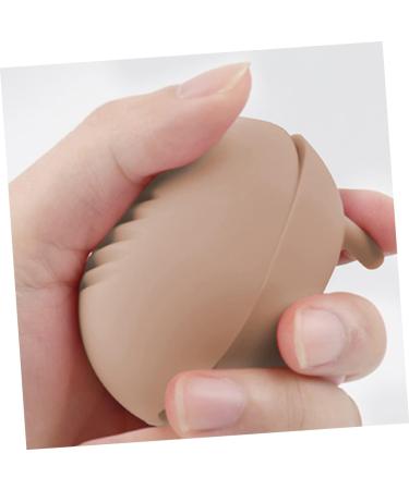 1 set powder puff holder cosmetology kit Silica gel make up beauty tools travel toiletries containers powder puff Makeup Tools foundation make up sponge drying rack 7.5x5cm Khaki - Buy Online on GoSupps.com
