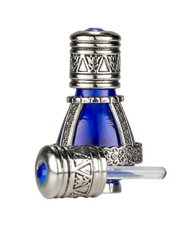 Spikenard Anointing Prayer Oil in Reusable Blue Cobalt Glass Vial 0.24fl.oz/7ml