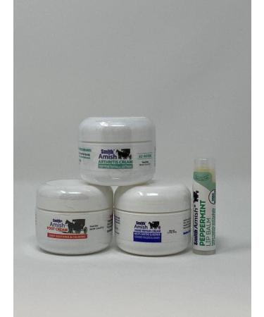 Essential Travel Kit: Convenient Hand Repair Arthritis & Foot Creams + Lip Balm Perfect for On-the-Go Care - Buy Online on GoSupps.com