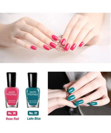 TEEROVA Nail Polish Set Non-Toxic Nail Polish Easy Peel off & Quick Dry Natural Odor Free Formula Water based Nail Polish Gift Set (Set F (8MLX10)) - Buy Online on GoSupps.com