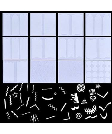QUUPY 3Sheet/144PCS French Self-adhesive Manicure Nail Art Stickers Moon Shape Teardrop Nail French Tip Guides Stickers for Manicure DIY Decoration - Buy Online on GoSupps.com
