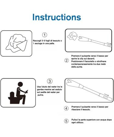 EASACE 17-Inch Long Reach Toilet Paper Aid | Butt Wiping Aid for Easy & Effective Bathroom Use - International Shipping Available - Buy Online on GoSupps.com