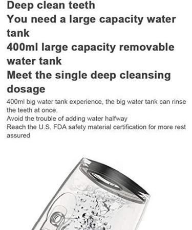 KouRy 400ml Portable Water Flosser - USB Rechargeable IPX7 Waterproof 5 Modes - Ideal Dental Oral Irrigator for Home & Travel (White - Buy Online on GoSupps.com