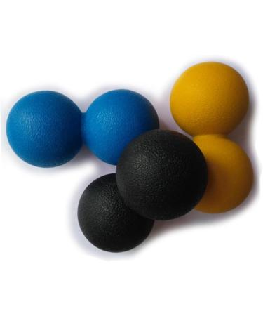 Double Peanut Massage Roller & Foot Trigger Point Ball - Yoga Deep Relaxation Massage Tool | Medium Black - Buy Online on GoSupps.com