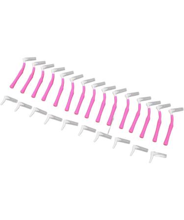 Small L-Shaped Interdental Brush - Push-Pull Oral Care & Tooth Whitening 25 Pink Cleaning Brushes - Buy Online on GoSupps.com