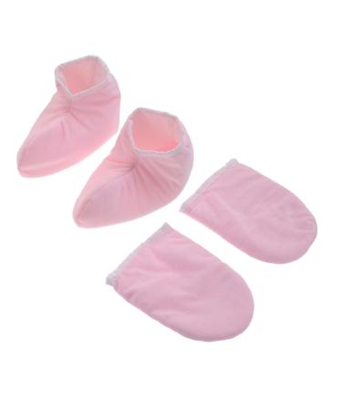 2paires Mitaines De Paraffine ponge Avec Fermeture Pression Housses Isolantes Pour Bain De Cire Mains Et Lot