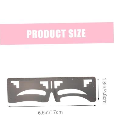 Baluue 2pcs Eyebrow Ruler Brow Guide Template Eyebrow Tools Brow Mapping Eyebrow Tracer Stainless Steel 20x4.8cm As Shown - Buy Online on GoSupps.com
