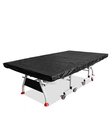 EDIONS Outdoor Table Tennis Table Cover, Waterproof and Dustproof Ping Pong Table Cover Breathable Polyester Protective Cover Can Be Used Indoors and Outdoors. Black,onlytable Cover
