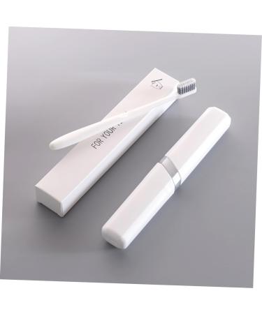 Buy Healvian Travel Toothbrush Holder - Protective Cover & Container for Manual Toothbrush | Ideal for Travel White 1 Pack - Buy Online on GoSupps.com