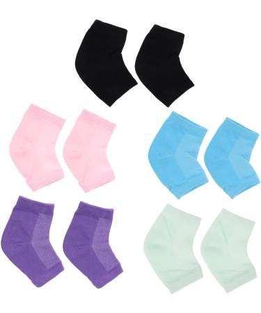 Beavorty 5 Pairs Moisturizing Open Toe Socks Dry Cracked Heels Socks Gel Moisturizing Heel Socks Heel Anti-Crack Socks Ankle Socks Foot Care Socks Soft Anti Slip Socks Men and Women - Buy Online on GoSupps.com