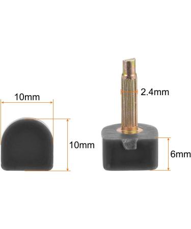 HARFINGTON 6 Pairs High Heel Tips - TPU Replacement Tap Caps for Women - 2.4mm Fine Core Pin 10x10mm U-Shape Heel Repair Caps - Black - Buy Online on GoSupps.com