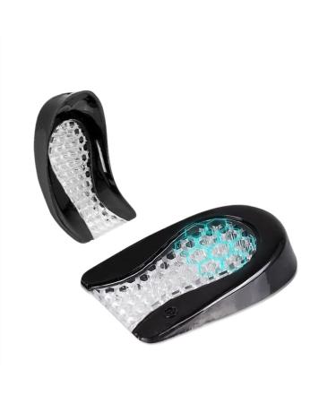 Heel Liner SEBS Extra Soft Shock Absorption Heel Protectors Women Soft Sports for Plantar Fasciitis and Heel Blister Prevention(Large) Black