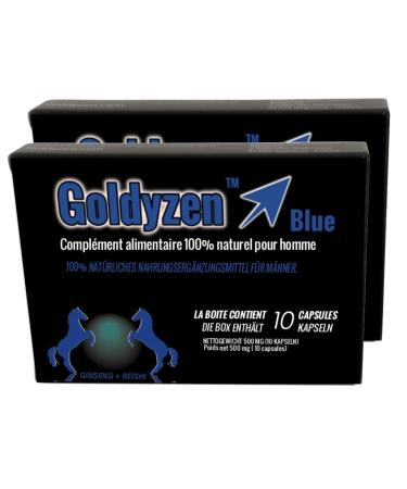 Goldyzen Blue - Compl ments alimentaires naturels pour hommes Au complexe Ginseng & Reishi - Blister de 20 g lules